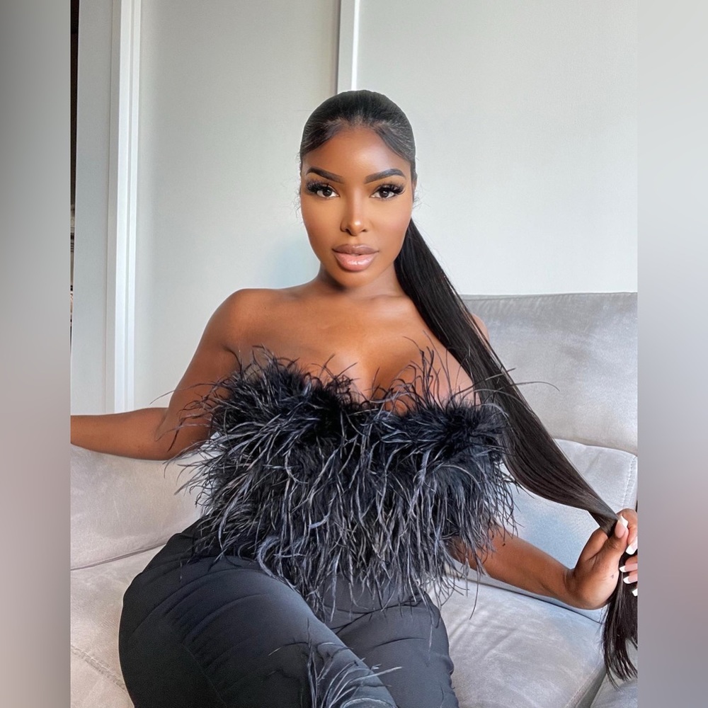 Elegant Fur Pant Set